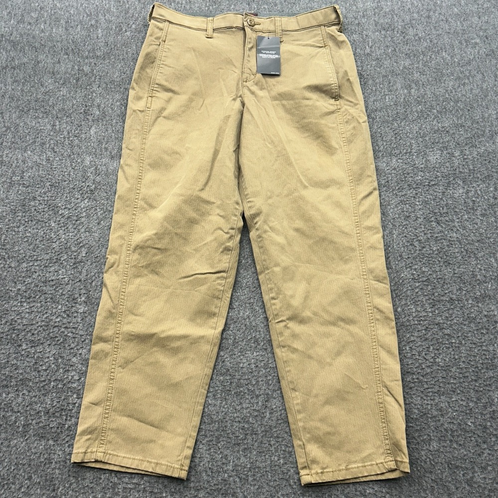 Lee Ultra‎ Lux Trouser Womens 12M Khaki Tan Mid-Rise Straight Leg